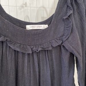 Christy Dawn Elodie Dress in Washed Noir